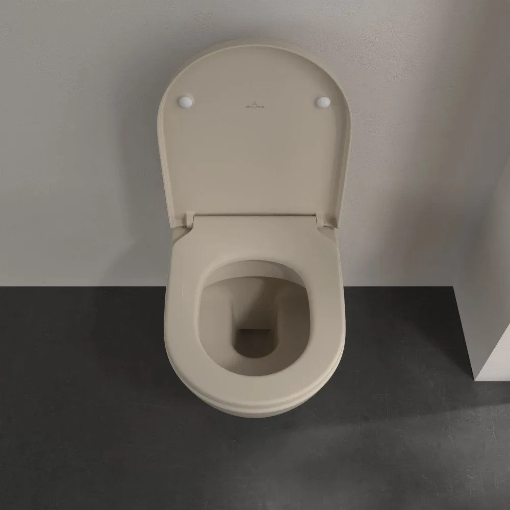 VILLEROY & BOCH Subway 3.0 WC sedátko s poklopom, s funkciou QuickRelease a Softclosing, Almond, 8M42S1AM