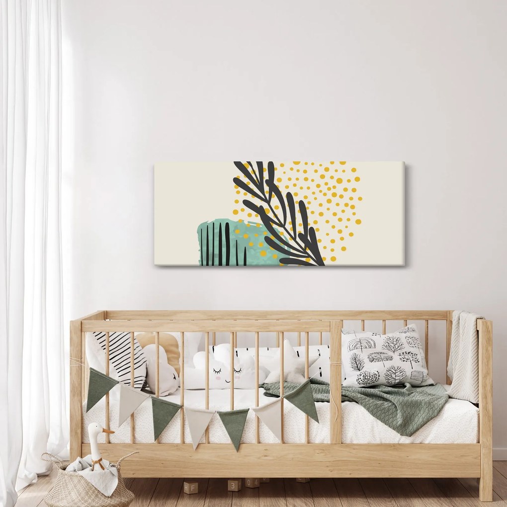 Obraz - Abstraktné listy N⁰3 (120x50 cm)