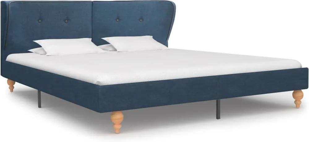 280580 Edco Rám postele modrý látkový 160x200 cm