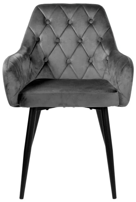 Jedálenská stolička ATLANTA zamatová, grafitová