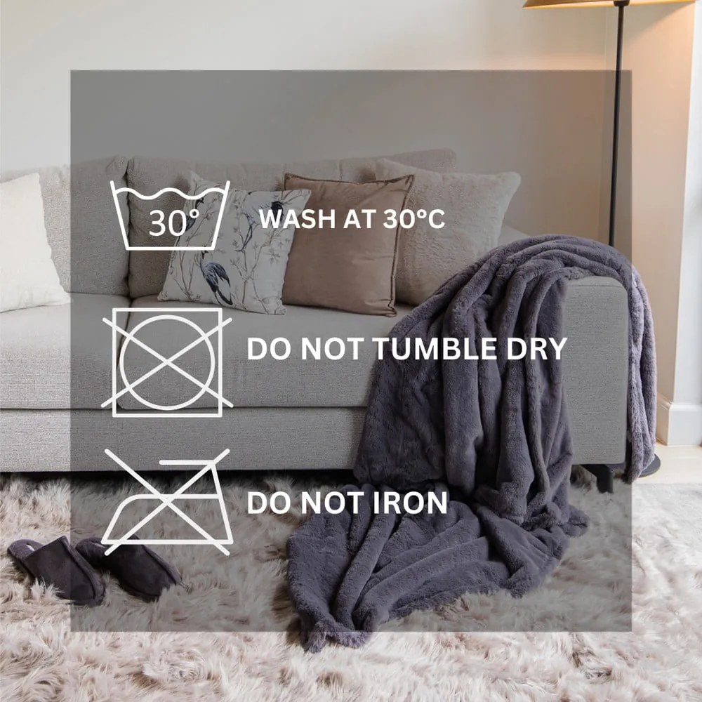 Sivá deka z umelej kožušiny 150x200 cm Ruby – Tiseco Home Studio