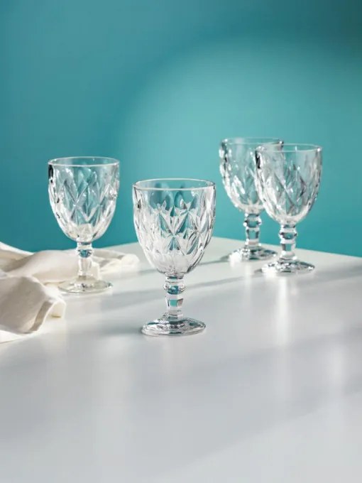 Sada štyroch pohárov LUNO priesvitné 748257 340 ml (4 ks)