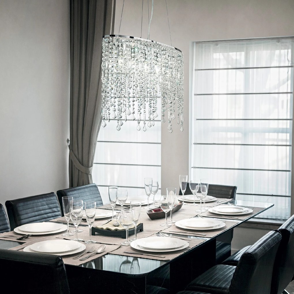 IDEAL LUX 008349 RAIN SP3 závesné svietidlo chróm