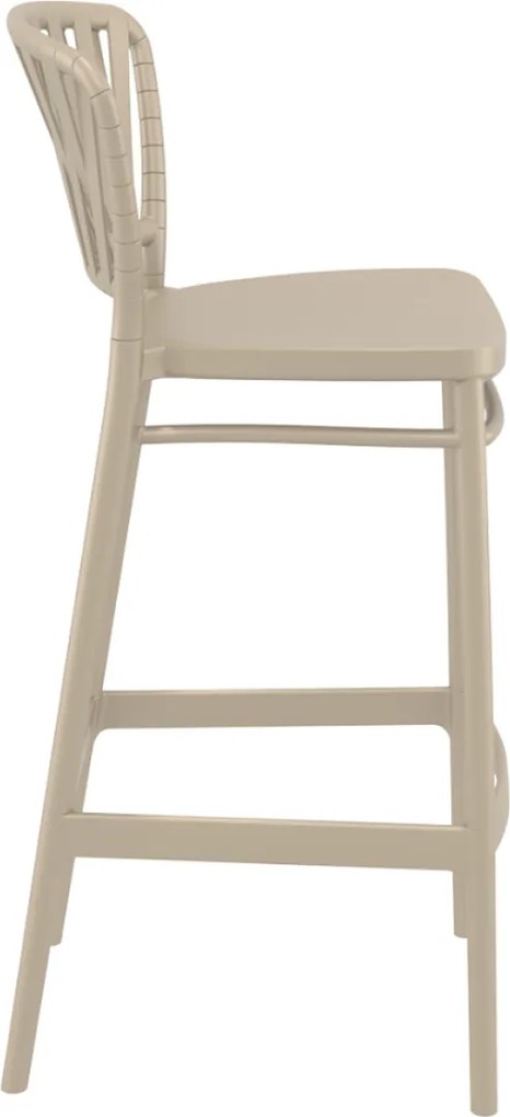 PORTOFINO BAR 75 záhradná barová stolička taupe