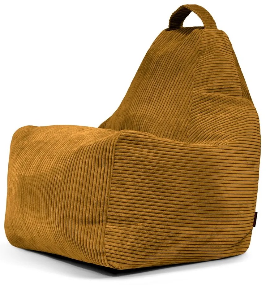 Menčestrový sedací vak v horčicovej farbe Play Amuse – SLOWDOWN