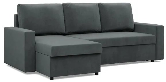 Rohová rozkladacia sedačka NEO Kronos tmavosivá