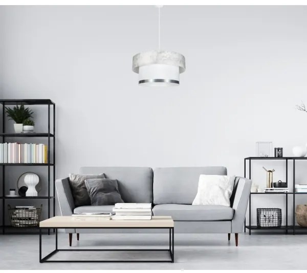 Luster na lanku RESSA 1xE27/60W/230V krémová