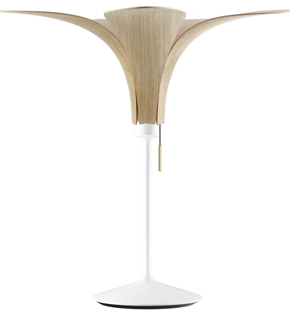 JAZZ | dizajnové drevené svietidlo Farba: Svetlý dub, Sada: Tienidlo + Champagne table biely