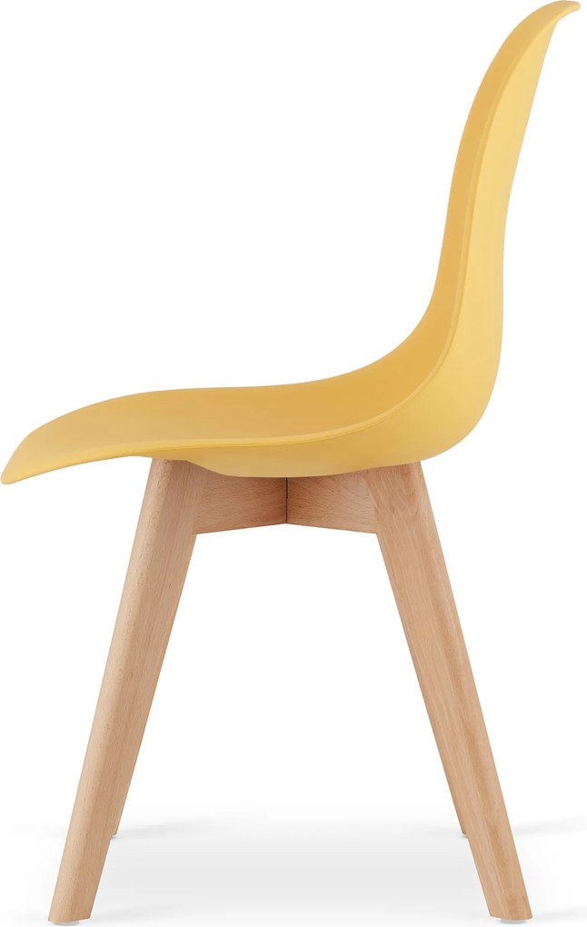 AKCIA Horčicová stolička KITO s bukovými nohami II. akosť