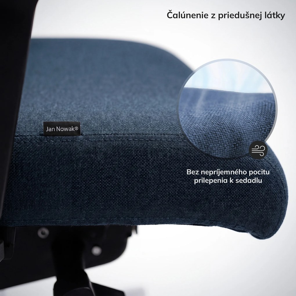 Ergonomická otočná kancelárska stolička, tmavomodrá: VECTOR