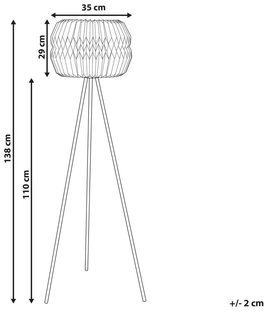 Stojaca lampa biela HUNTER Beliani