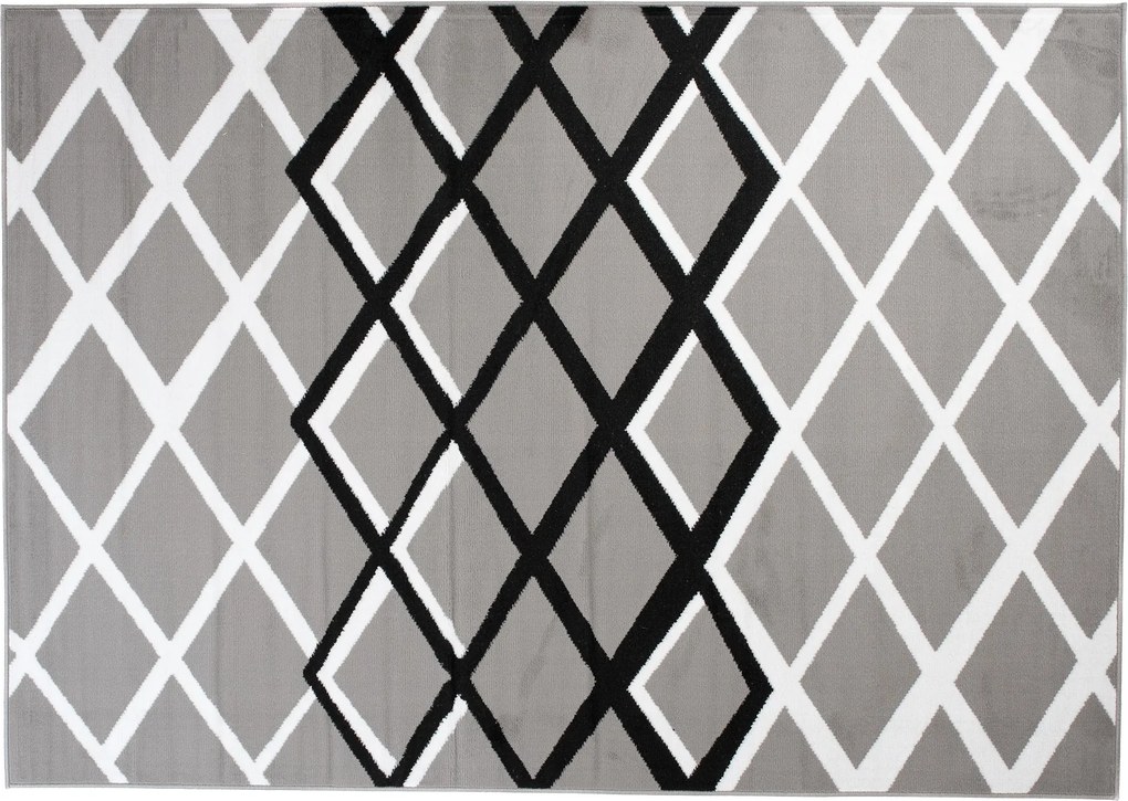 TA Koberec T237B ŠEDÁ LUXUSNÁ PP ESM Rozmer: 130x190 cm