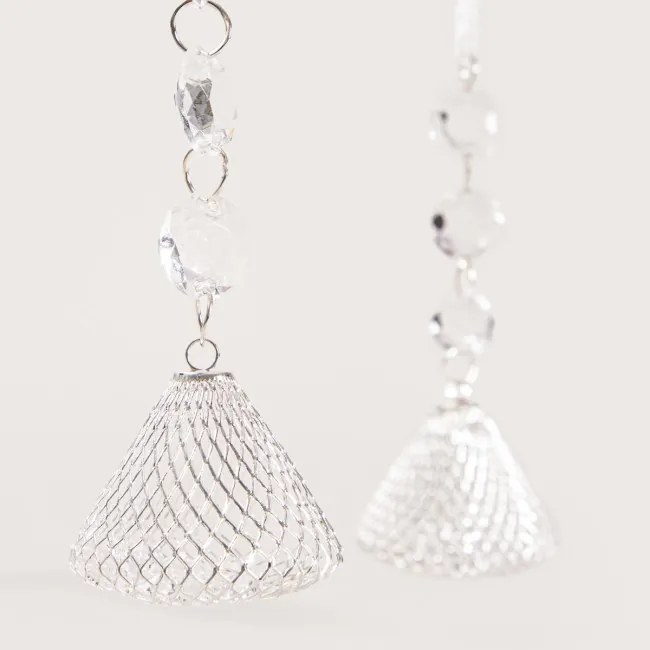 Závesná vianočná dekorácia BIJOU kužely 754029 (2 ks)