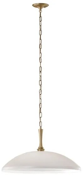 Kichler KL-DELAROSA-P-WH - Luster na reťazi DELAROSA 1xE27/60W/230V biela/mosadz