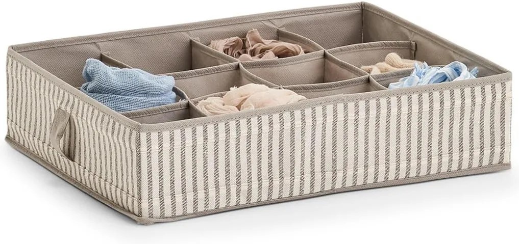 Zeller Present Organizér na spodnú bielizeň, 12 priehradiek 44x34x11, prúžok