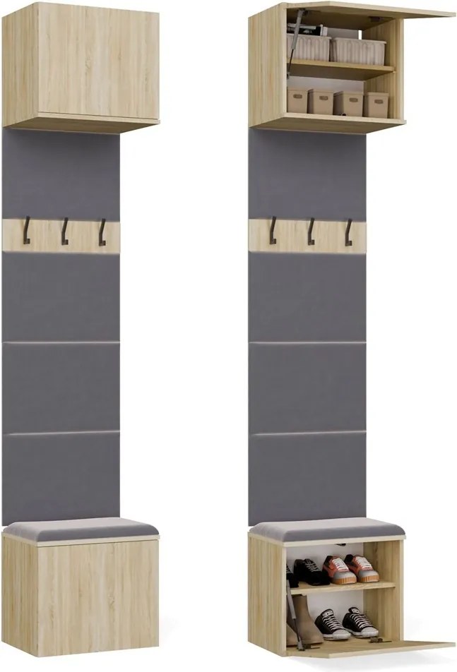 Předsíňová stěna HAGA 1W 50 cm dub Sonoma