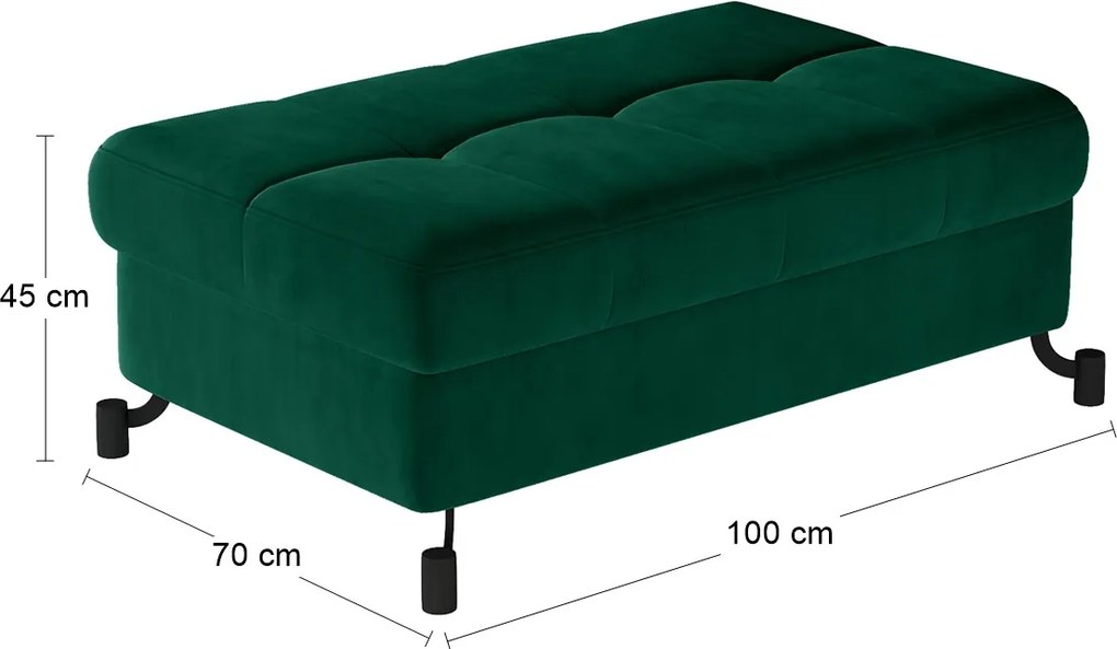 Taburetka Lante - tmavozelená