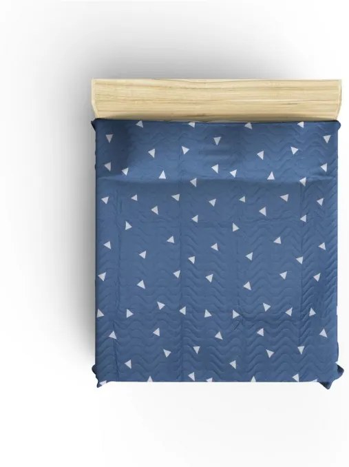 Súprava prehozov na posteľ Kofa s vankúšom 160x220 cm modrá