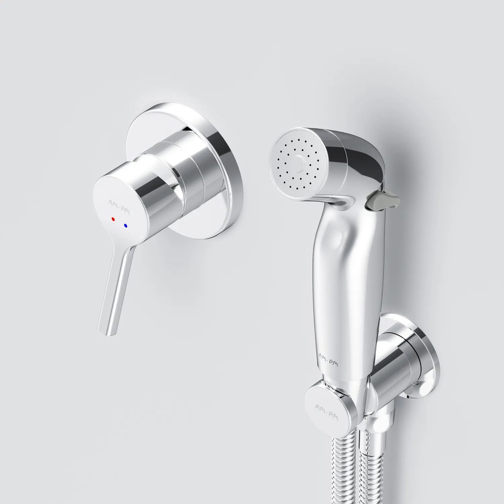 Batéria s hygienickou sprchou AM.PM X-Joy S F40HXB00 chróm