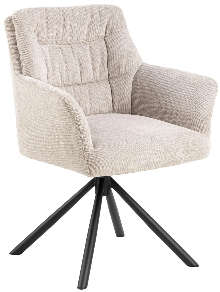ARTHUR Béžové (tkanina Caso 3) – MODERNÉ A OTOČNÉ ČALÚNENÉ KRESLO DO OBÝVAČKY/JEDÁLNE/LOFT KANCELÁRIE