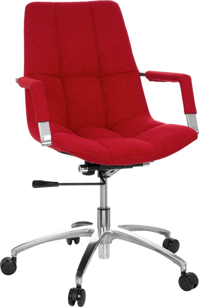 XXXLutz OTOČNÁ STOLIČKA, plochá tkanina, červená, strieborná MID.YOU - Online Only kancelárie - 001918025204