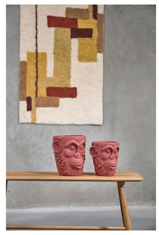 Červený kvetináč Villa Collection Calbe, výška 22,5 cm