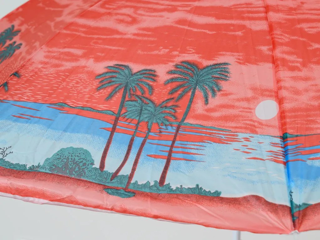 Slnečník PALM BEACH 180 cm, červený