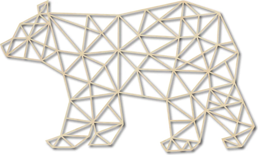 SENTOP Vyrezávaný obraz na stenu medveď PR0241 čierny: Prírodná preglejka - Topoľ natural 40 x 23 cm 3848-40972 PR0241 HEU+