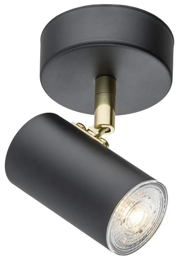 Argon 4210 - Stropné bodové svietidlo LAGOS 1xGU10/5W/230V čierna/mosadz AR4210