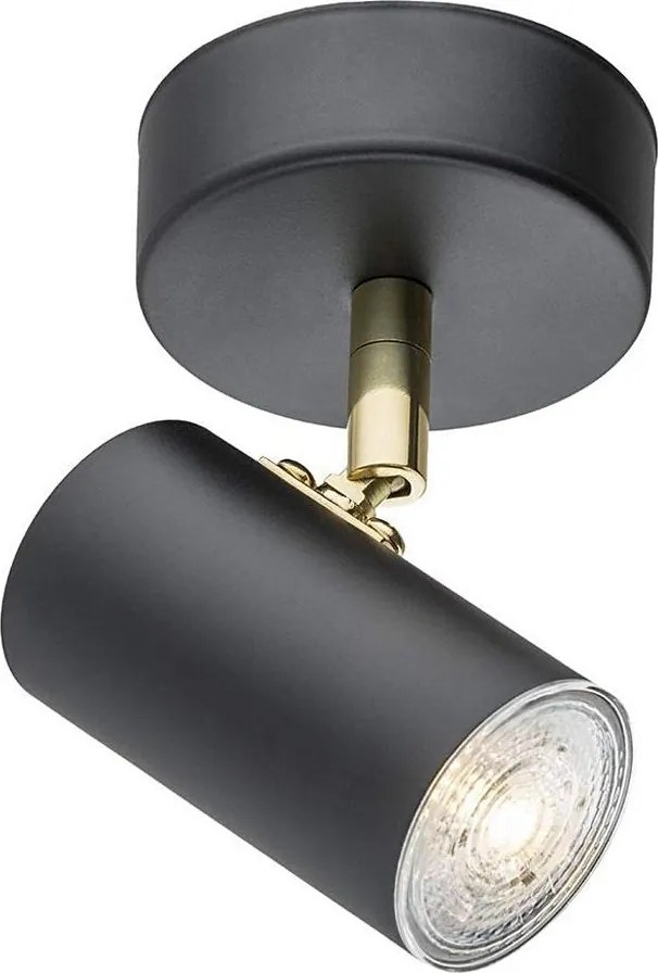 Argon 4210 - Stropné bodové svietidlo LAGOS 1xGU10/5W/230V čierna/mosadz