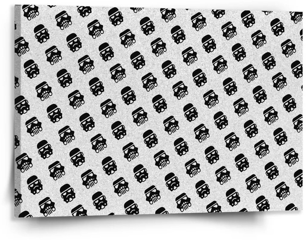 Sablio Obraz Star Wars Stormtrooper Pattern šikmý - 150x110 cm