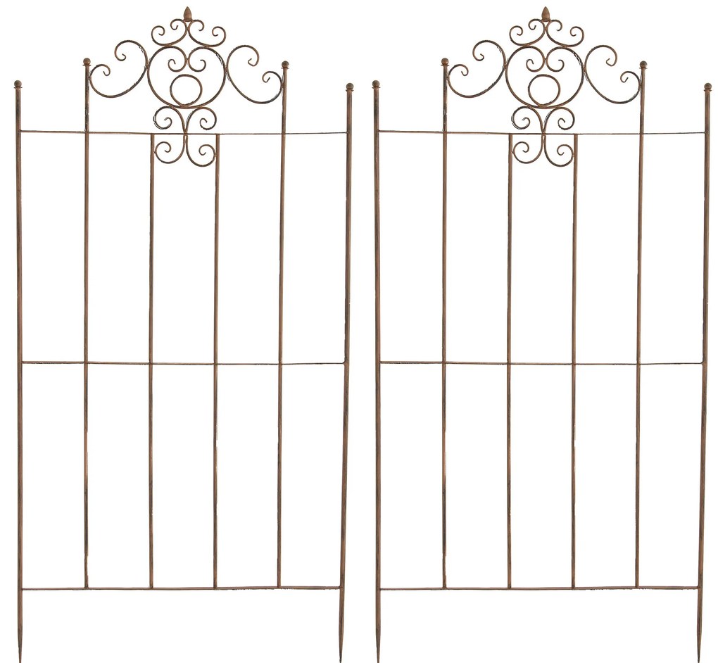 2x Mriežka na popínavé rastliny Paula - 180 x 85,5 cm - Hnedá antik