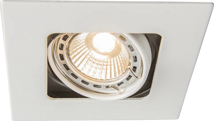 Štvorcové zapustené bodové svetlo biele otočné a nakloniteľné - Artemis