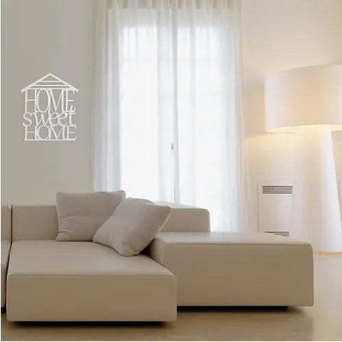 Home sweet home dekoračný nápis na stenu modrá