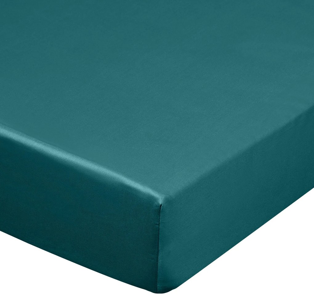 SATÉNOVÉ PRESTIERADLO DINA 140X200 CM, VÝŠKA 30 CM TYRKYSOVÉ