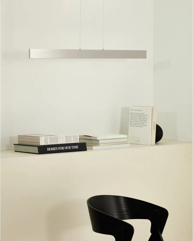 LED závesné svietidlo v striebornej farbe s kovovým tienidlom Boadella – Kave Home