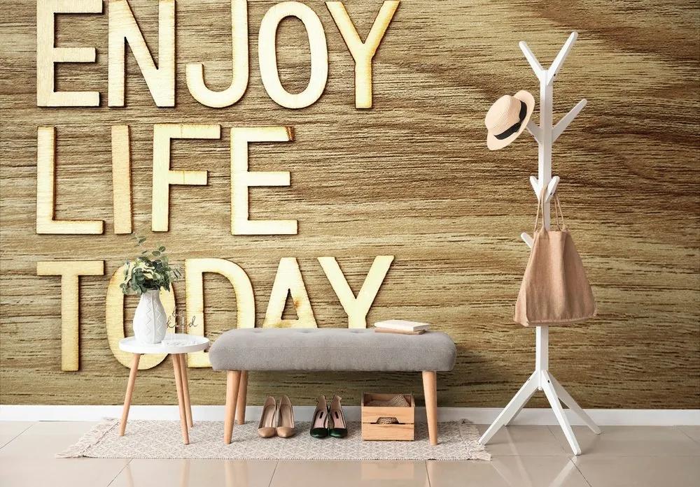 Samolepiaca tapeta s citátom - Enjoy life today - 225x150