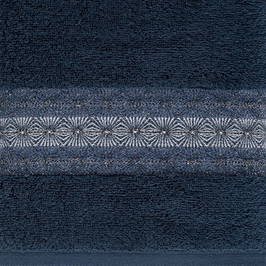 BAVLNENÝ UTERÁK MALIKA 70X140 CM TMAVOMODRÁ