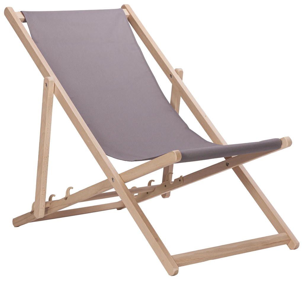 ATMOWOOD Drevené záhradné ležadlo šedé