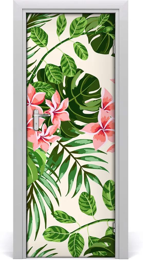 Samolepící fototapeta na dveře Havajské květiny