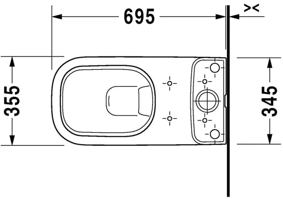 Duravit Duravit D-Code - Stojace kombi WC, 695x360 mm, biela 21420900002