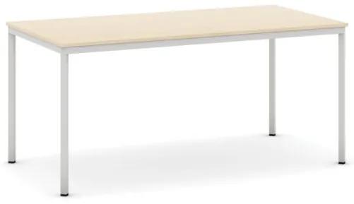 Jedálenský stôl, 1600 x 800 mm, doska breza, podnož sv. sivá