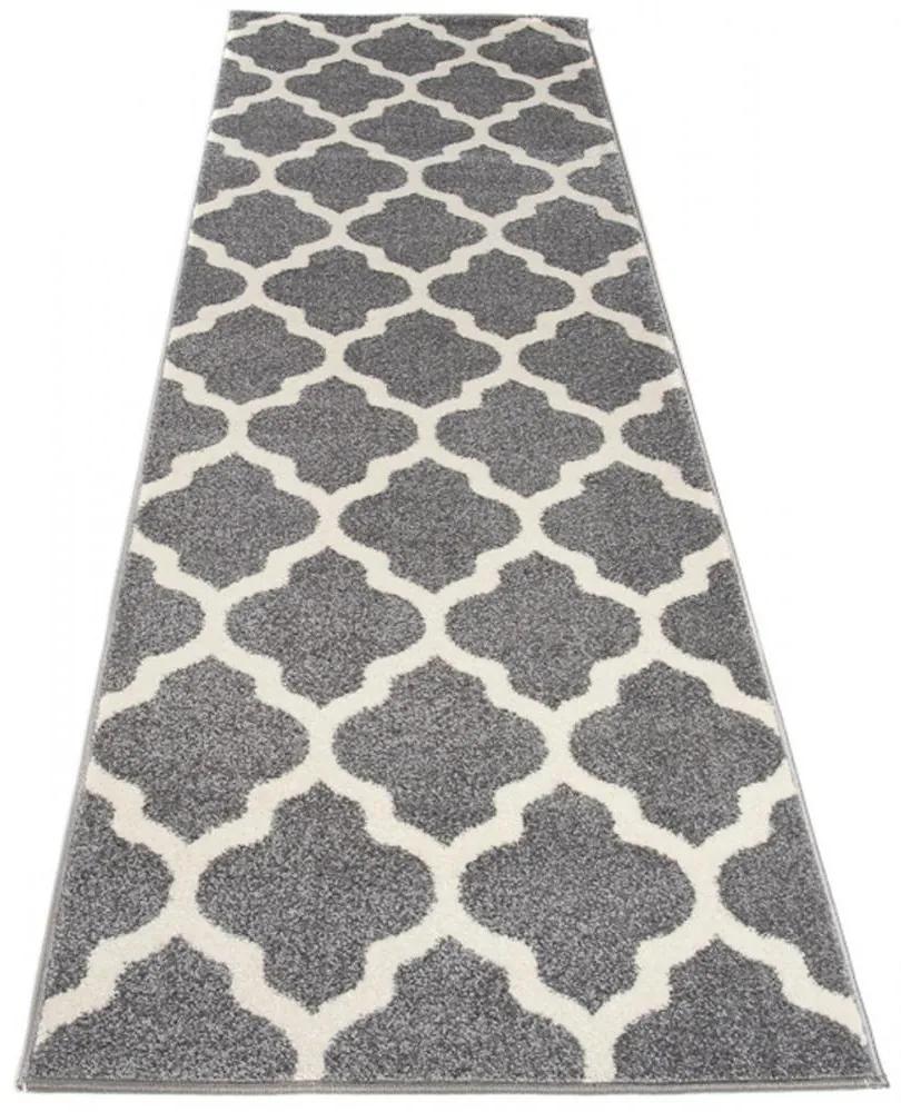 Kusový koberec Berda sivý atyp 80x400cm