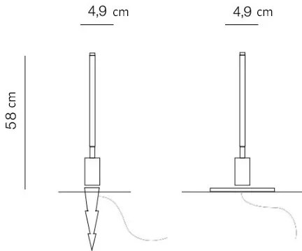 Azzardo AZ5337 - LED Vonkajšia lampa FREDO LED/6W/230V IP54 58 cm