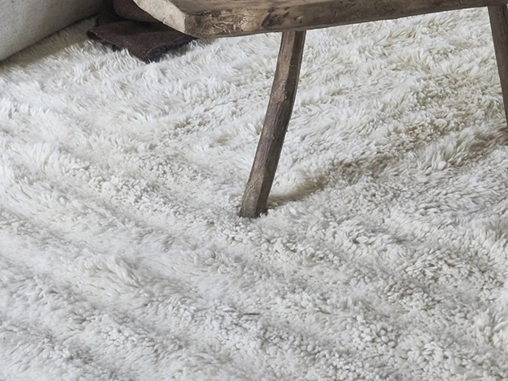 Vlnený koberec Dunes - Sheep White, 80x140, biela, obývacia izba, Lorena Canals
