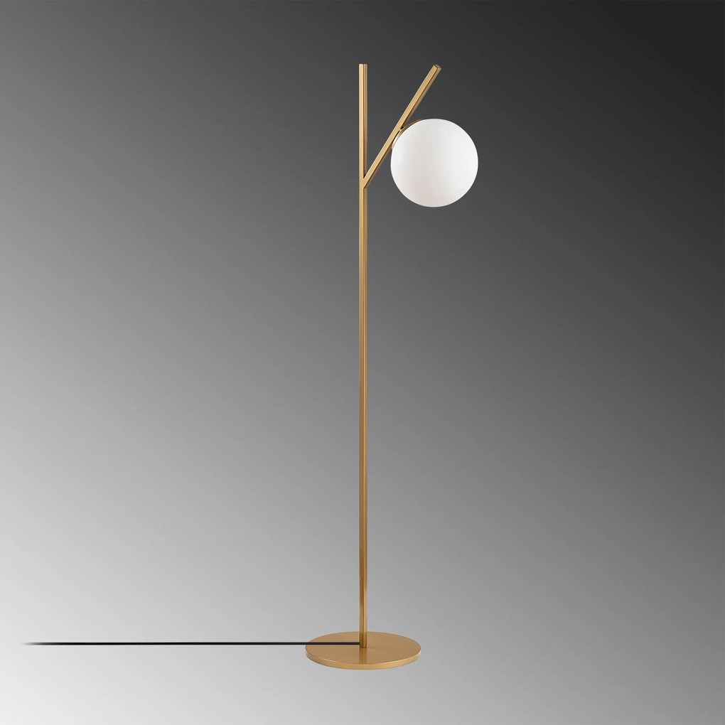 Stojací lampa Fork zlatá