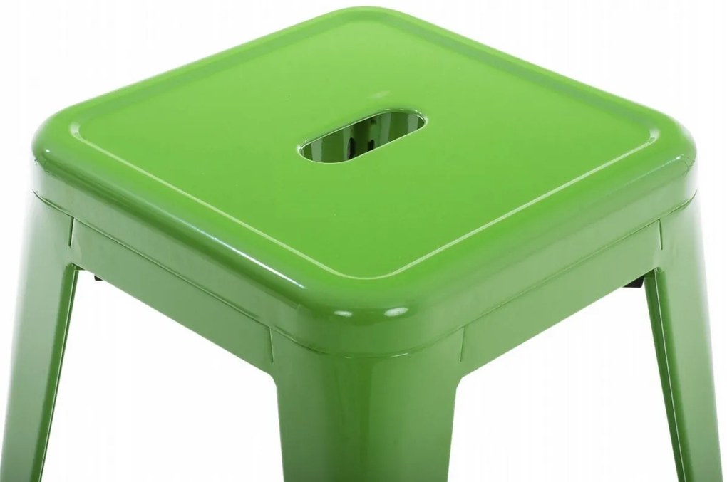 Stohovateľná kovová stolička Arm - Zelená