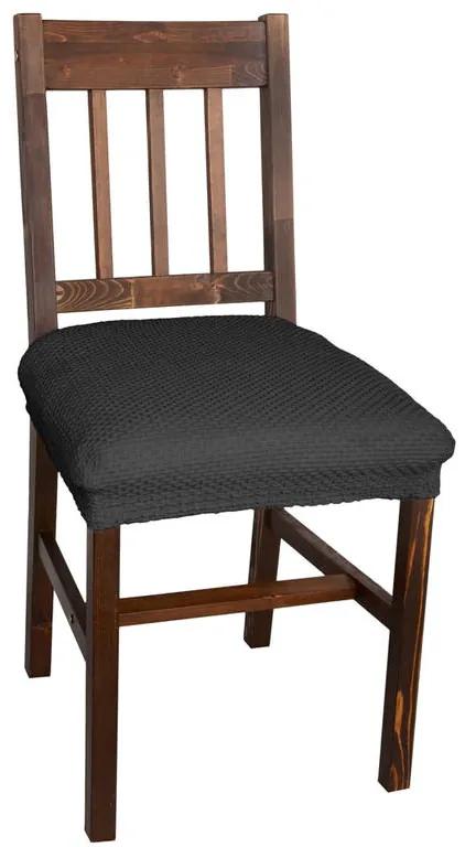 Multielastické poťahy CARLA šedé stoličky 2 ks 40 x 40 cm