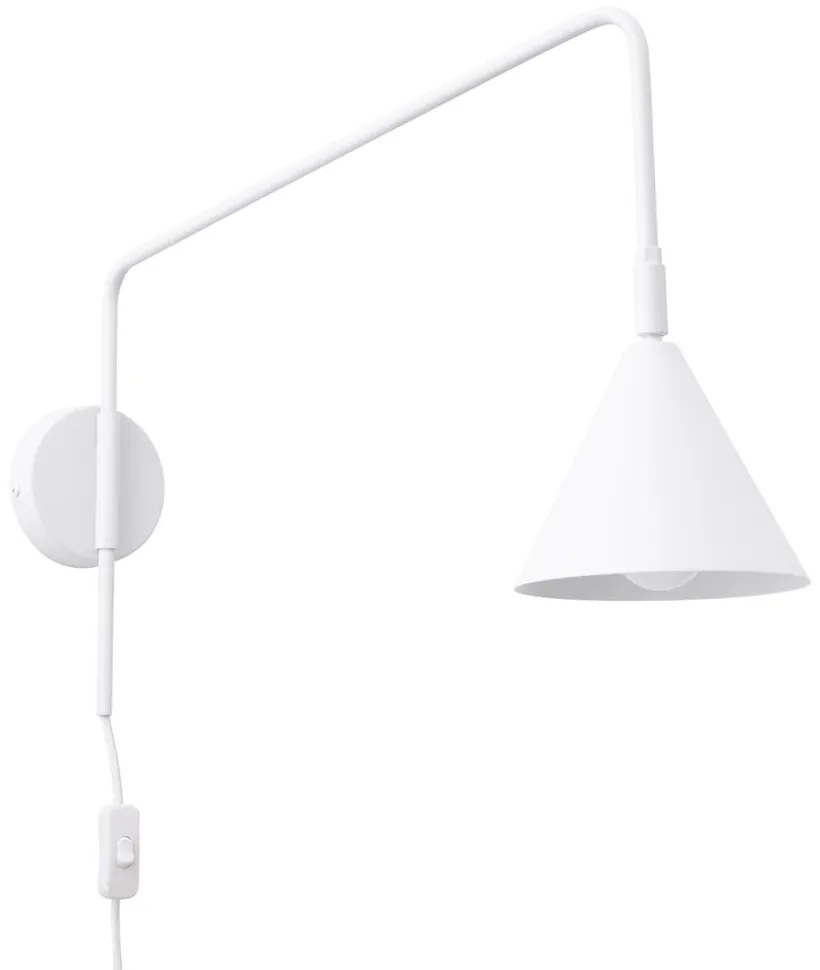 Biele nástenné svietidlo do zásuvky Zylo – Sollux