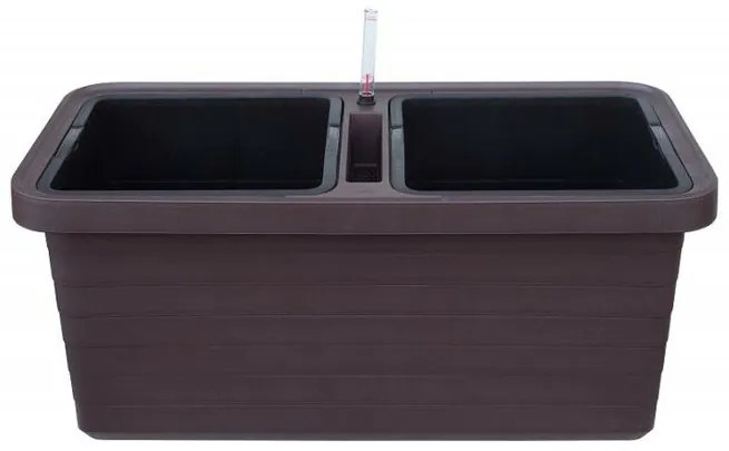 Plastia Samozavlažovací truhlík Berberis DUO, čokoláda, Plastia, 78 cm